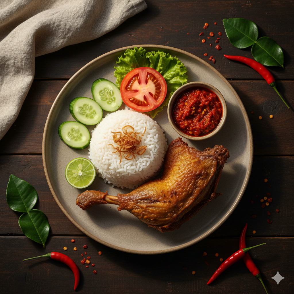 nasi bebek goreng