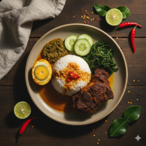 nasi padang rendang
