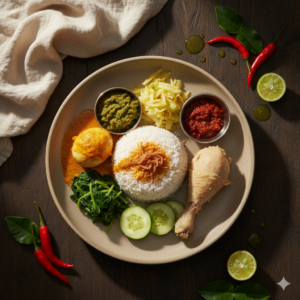 nasi padang ayam pop