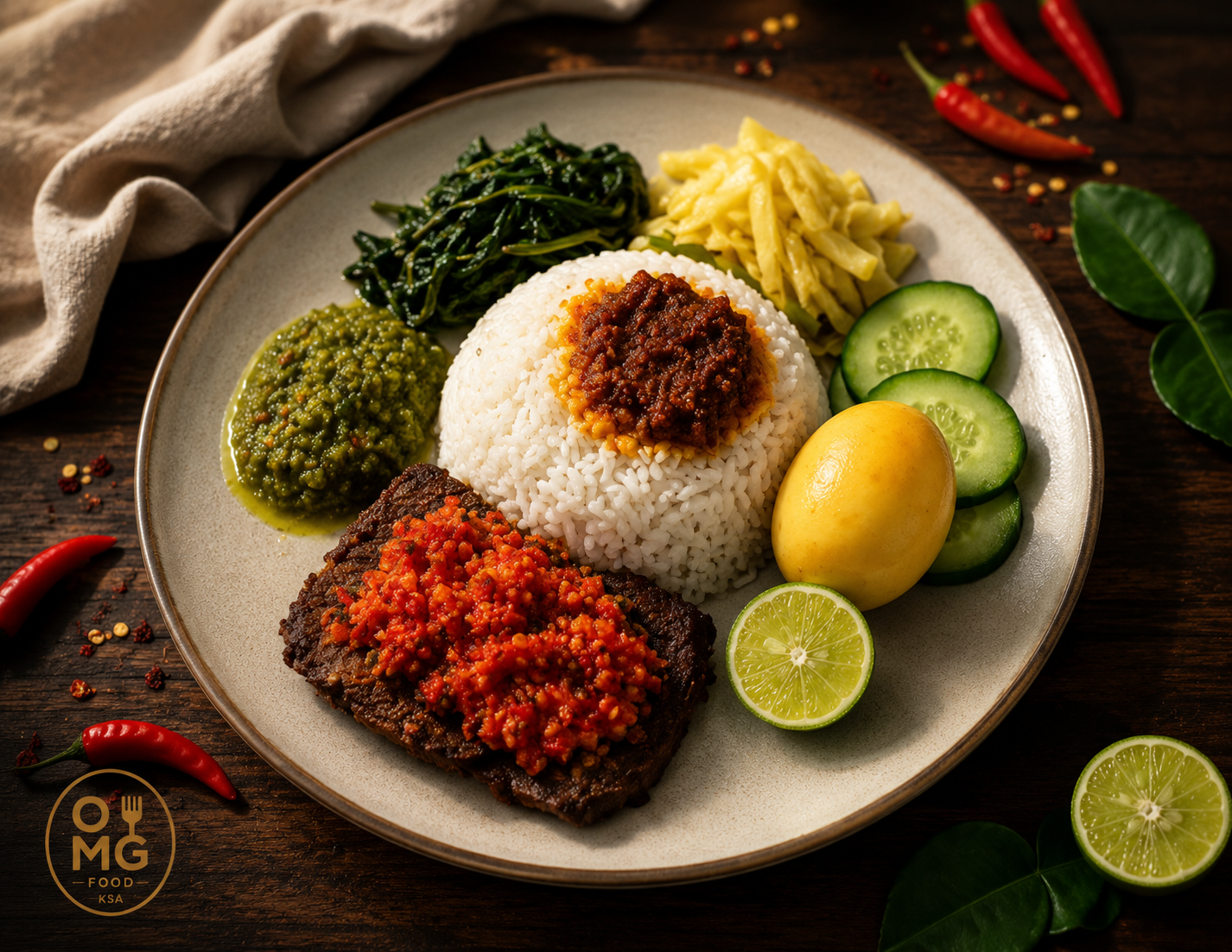 Nasi Padang Dendeng Balado